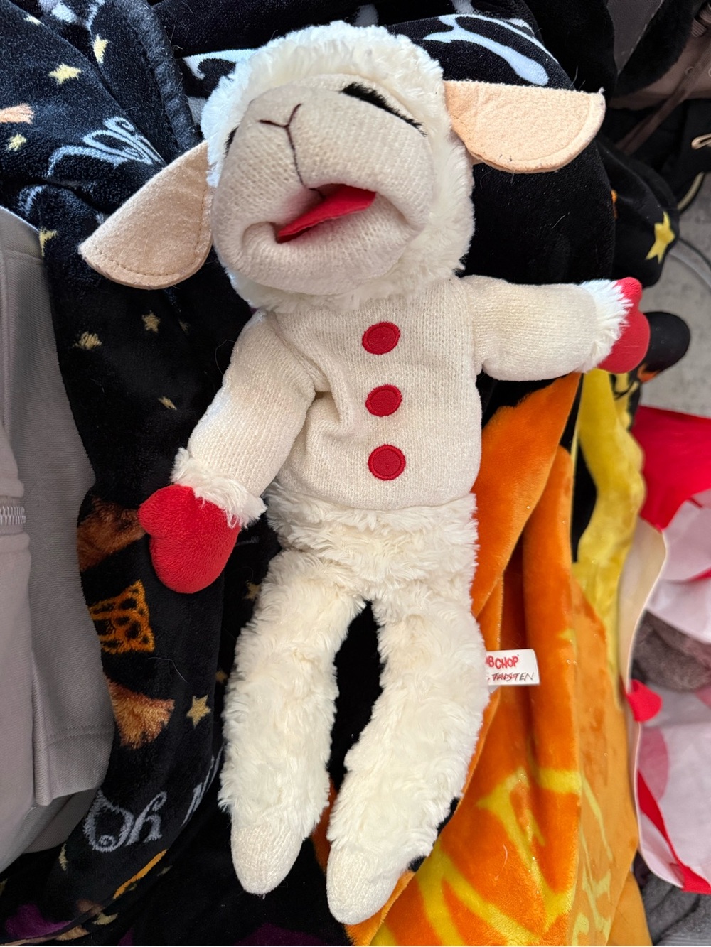 Plush lamb chop puppet